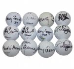 Lot of Twelve: Masters Champions Signed Golf Balls JSA COA