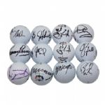 Lot of Twelve: Ryder Cuppers Signed Golf Balls JSA COA