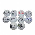 Lot of Ten: PGA Championship Champions Signed Golf Balls JSA COA