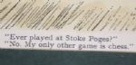 Antique Golf Color Lithograph from British 1930's Periodical Punch