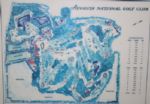 Vintage Augusta National Course Map Mounted on Wood