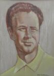 Tony Lema Original Signed Pencil/Chalk PGA Tour Portrait by Jack Sneiderman - Drawn in 1965