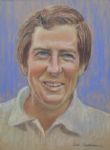 Dave Stockton Original Signed Pencil/Chalk PGA Tour Portrait by Jack Sneiderman - Drawn in 1971