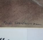 Lanny Wadkins Original Signed Pencil/Chalk PGA Tour Portrait by Jack Sneiderman - Drawn in 1973