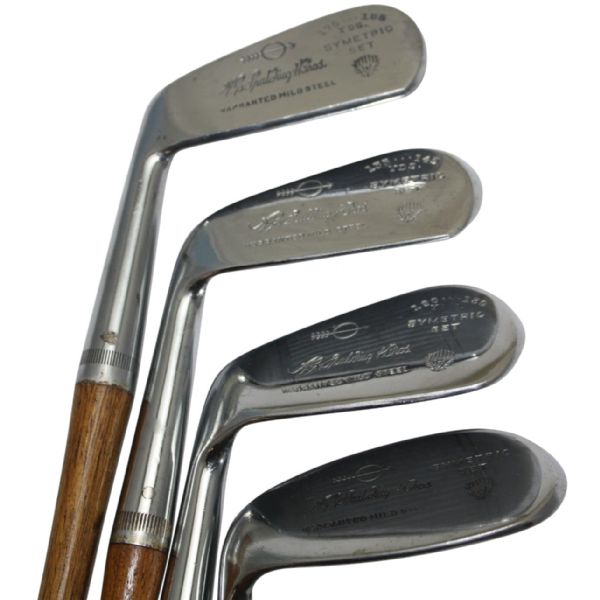Set of Four A.G. Spalding Brother Hickory Irons from 1930s - Original Box and Nearly New