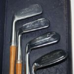 Set of Four A.G. Spalding Brother Hickory Irons from 1930's - Original Box and Nearly New