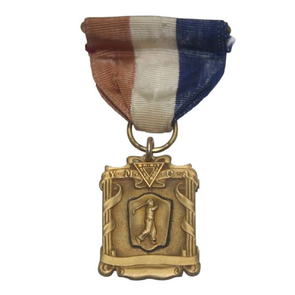 Frank Stranahans 1950 St. Paul Open 10K Filled Medal w/Ribbon-Low Amateur