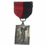 Frank Stranahans 1942 Southern Collegiate Golf Runner-Up Sterling Medal with Ribbon  