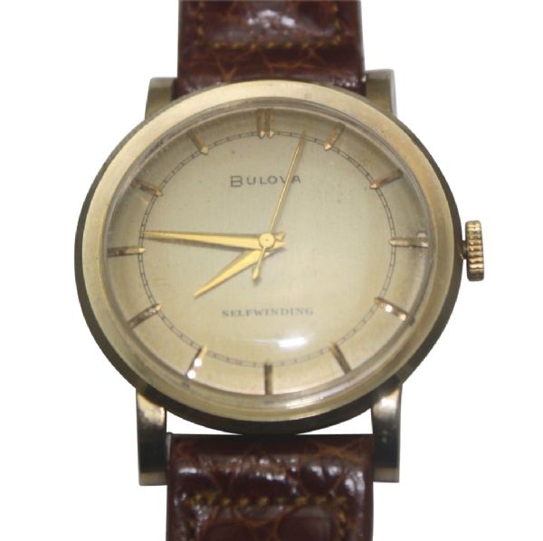 1952 Houston Open 2nd Place 14k Gold Bulova Watch - Score 283 - Frank Stranahan