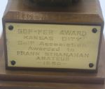 1950 Gof-fer Amateur of the Year Trophy - Kansas City Golf Assoc.- Frank Stranahan