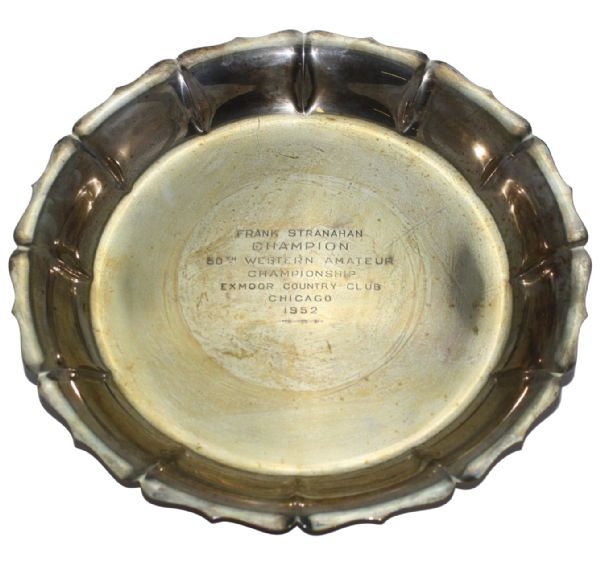 Frank Stranahans 1952 50th Western Amateur Sterling Championship Tray - 4th Title