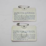 Lot of Two 1976 Masters Badges #4636 and #4635