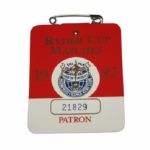 1987 Ryder Cup Patron Badge #21829-Muirfield Village-Captains Jacklin vs Nicklaus
