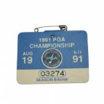 1991 PGA Championship Badge #3274-John Daly Surprise Win @ Crooked Stick