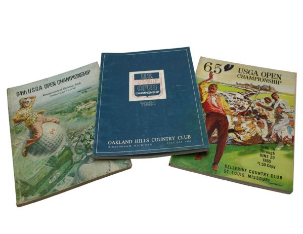 Lot of Three Programs - 1964 and 1965 US Open, and 1981 US Senior Open