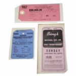 Lot of Three Tickets: 1964 US Open, 1970 Bing Crosby, and 1962 West Palm Beach Open