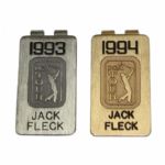 Lot of Two PGA Tour Money Clips - 1993-1994 - Jack Fleck
