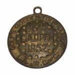 Jack Flecks 1952 Los Angeles Open Contestant Pin - Riviera C.C.