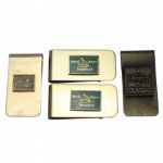  Jack Fleck Lot of 4 Money Clips - Senior Invit.(2x), WBTV Invit., and Pro-Am Classic