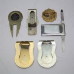Jack Fleck Lot-Four Money Clips, One Divot Tool, One Pin