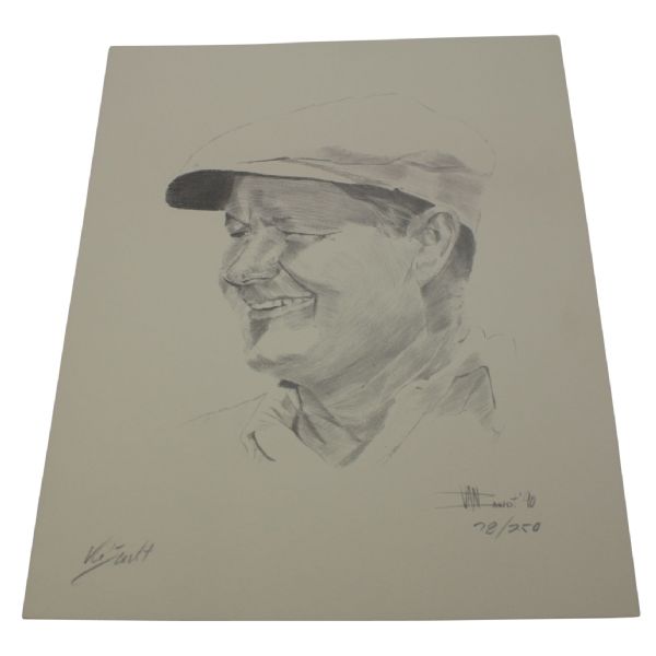 Original Artist Signed Van Zant 11x14 Byron Nelson Photo - 78/250