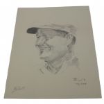 Original Artist Signed Van Zant 11x14 Byron Nelson Photo - 78/250