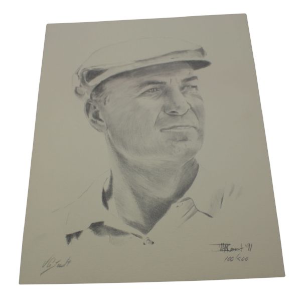 Original Artist Signed Van Zant 11x14 Ben Hogan Photo - 100/500