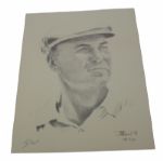 Original Artist Signed Van Zant 11x14 Ben Hogan Photo - 100/500