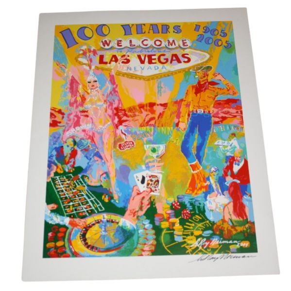 Leroy Neiman Signed Las Vegas Signed Print Celebrating 100 Years of Neon 2005 Serigraph JSA COA