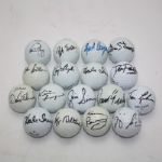 Memorial Champions - 17 Signed Golf Balls and 15 Signed Scorecards JSA COA