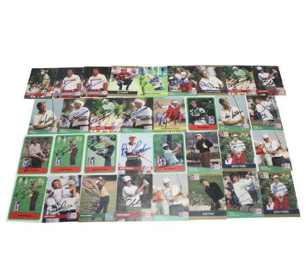 Lot of 33 Autographed Golf Cards JSA COA