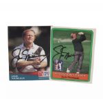 Jack Nicklaus Signed Golf Cards: Donruss Stat Card and 1991 Pro Set Card JSA COA
