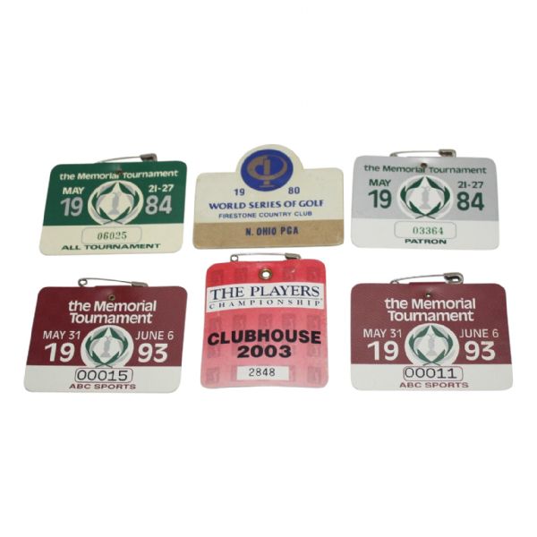 Lot of Foud Memorial Badges Plus Two Additional Badges