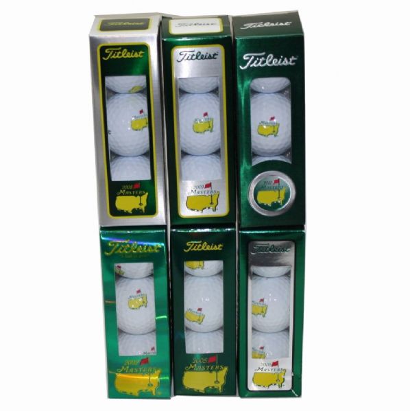 Lot of 6 Masters Sleeves of Golf Balls