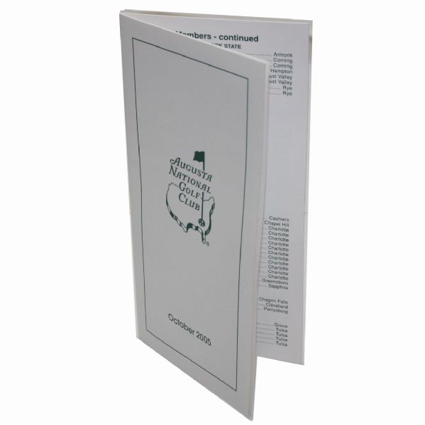 Augusta National Golf Club 2005 Members Directory