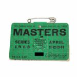 1968 Masters Badge Bob Goalby wins!