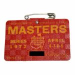 1972 Masters Badge - Nicklaus Victory