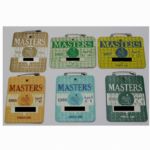 Lot of Six Masters Badges: 84 85 87 88 89 90
