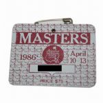 1986 Masters Badge - Nicklaus 6th and Final Masters Victory
