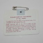 1986 Masters Badge - Nicklaus' 6th and Final Masters Victory