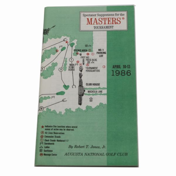 1986 Masters Spec Guide - Nicklaus 6th and Final Masters Victory
