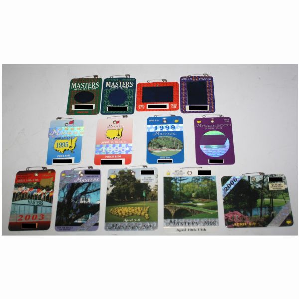 Lot of Thirteen Masters Badges: 91-96, 99-00, 03-04, 06-08