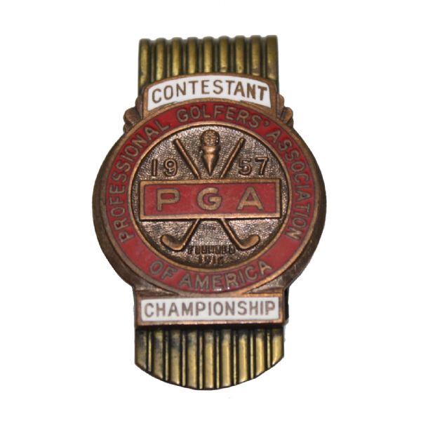 Jack Flecks 1957 PGA Championship Money Clip - Lionel Herbert Winner