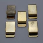Lot of Five Jack Fleck's  SeniorPGA Championship Money Clip's-1978, 1982-83, 1987-88