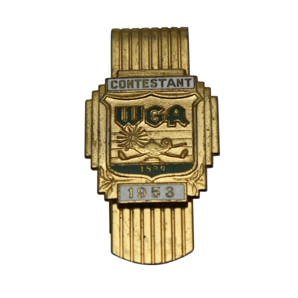 Jack Flecks 1953 WGA Contestant Money Clip-Bellerive C.C. St. Louis Mo.
