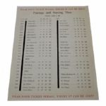 1958 Masters Sunday Pairing Sheet - Palmer's First Win@Augusta-Near Mint Condition