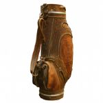Genuine Leather Hand Tooled Aztec Mayan Indian Art Golf Bag