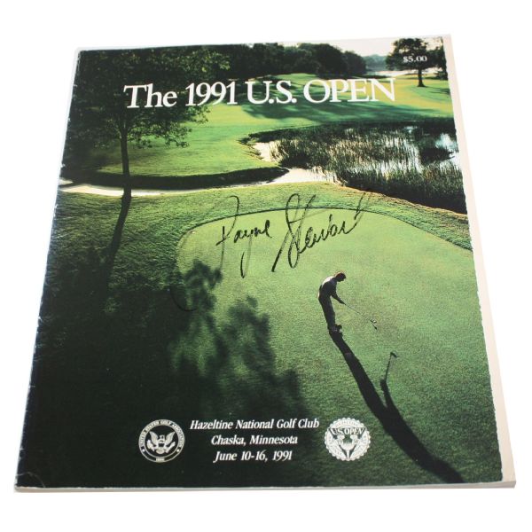 Payne Stewart Signed 1991 US Open Program - First Open Win JSA COA