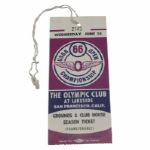 1966 US Open Practice Round Full Near Mint Ticket - Olympic Club