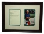 Ken Venturi Framed Signed Letter and Photo to Bobby Grace JSA COA